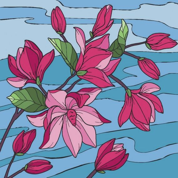 Картина по номерам "Магнолия" 13045-AC 30x30 см