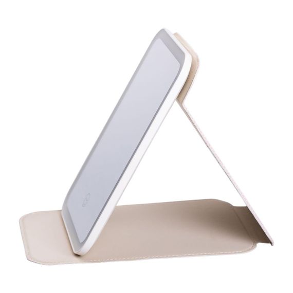 Дзеркало з лед підсвічуванням настільне складне 19.5х13.5 см косметичне для макіяжу Біле HP-10-8AP | Зображення 3