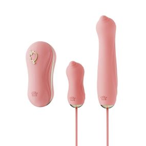 Набір 3в1 Zalo – UNICORN Set Pink, віброяйце, пульсатор, вакуумний стимулятор Sex Aura