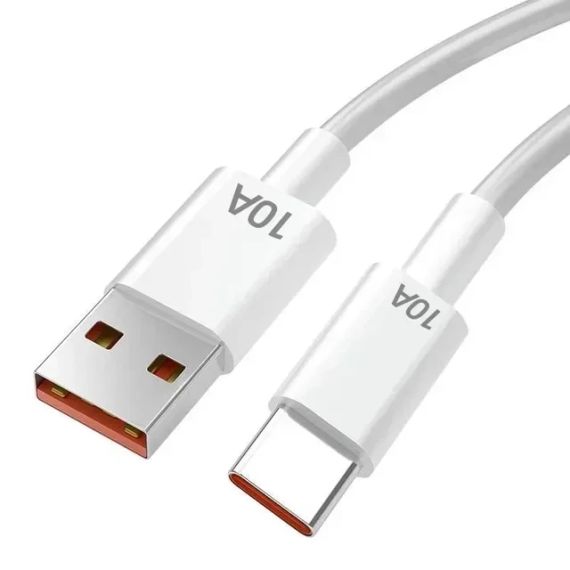 Кабель для передачі даних 10А USB - Type-C white 2m білий | Зображення 2