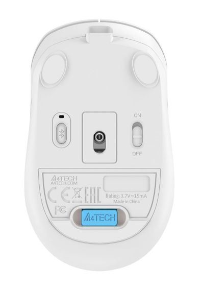 Миша бездротова A4Tech Fstyler FG10CS Air2 (Grayish White),  USB, колір білий+сірий | Зображення 8