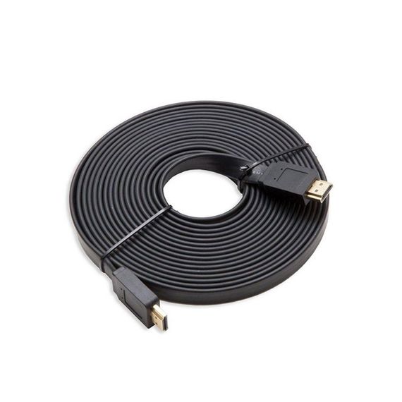Кабель Merlion HDMI-HDMI 10m,v1.4,плоский Black,(Пакет),Q60