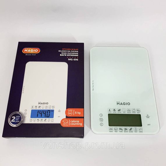Кухонные весы с измерением объема MAGIO MG-696, Кухонные электронные весы для взвешивания продуктов AZ-14 | Зображення 1