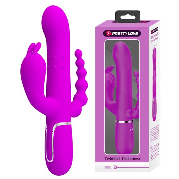 Вібромасажер з анальним та кліторальним стимулятором Pretty Love - Cammy Purple Twinkled Tenderness, BW-500036 Sex Aura
