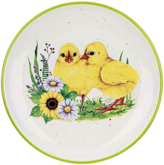 Тарілка сервірувальна "Happy Easter" Курчата Ø24см, керамічна