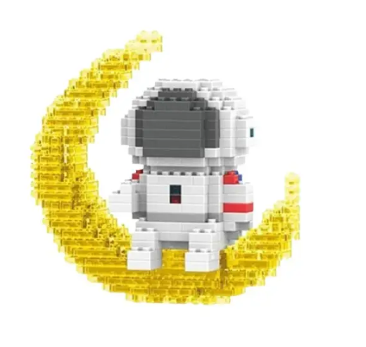 Мини конструктор Space Travel Астронавт на Луне с LED подсветкой и встроенным аккумулятором, 368 деталей | Зображення 2