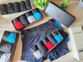 Мужской комплект трусов Calvin CK, мужские трусы Кельвин в коробке на 3-5 штук, цена указана за 1 шт. L