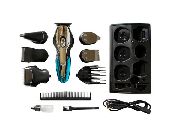 Універсальний триммер Gemei GM-562 11в1 акумуляторний для бороди вусів носа та тіла машинка для стрижки