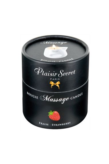Ароматична масажна свічка Secret Pleasure STRAWBERRY 80ML | Зображення 1