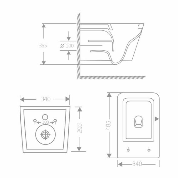 Унітаз підвісний Qtap Crow Ultra Quiet 485×340×290 мм, Matt Black, із сидінням Slim Duroplast/Soft-close/ Quick Release | Зображення 1
