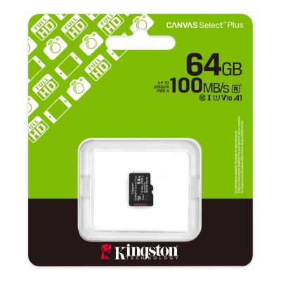 Карта памяти Kingston 64GB microSDXC class 10 UHS-I V10 A1 Canvas Select Plus (SDCS3/64GBSP) | Зображення 2