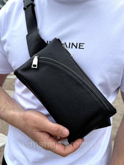 Поясна бананка унісекс 14х25х8, сумка конверт для телефону та документів TD-54928 чорна | Зображення 4