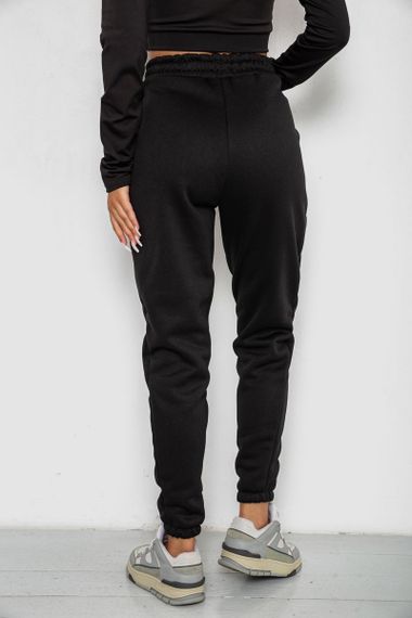 Спортивные штаны женские на флисе, цвет черный, 238R57013 | Зображення 3