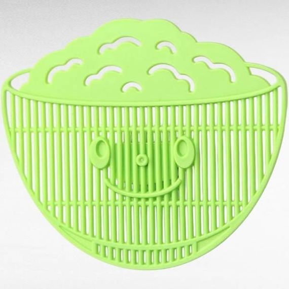 Сито-фільтр для зливу води з каструль (комплект 3 шт.) Смайлик Зелена