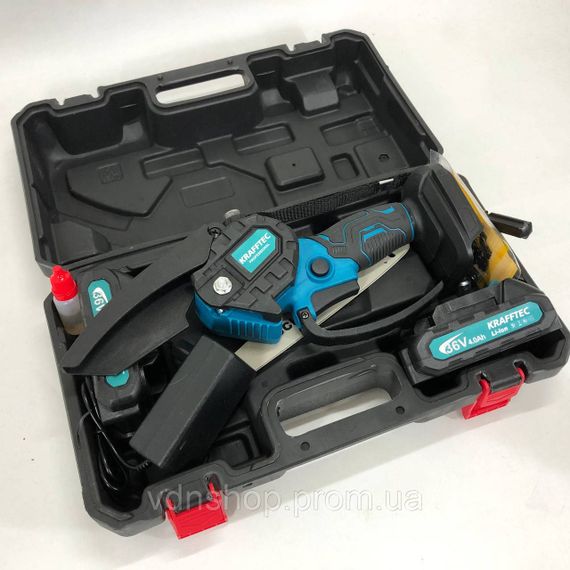 Экологичная цепная пила на аккумуляторах Krafftec, Садовая сабельная пила по дереву EC-46 | Зображення 3