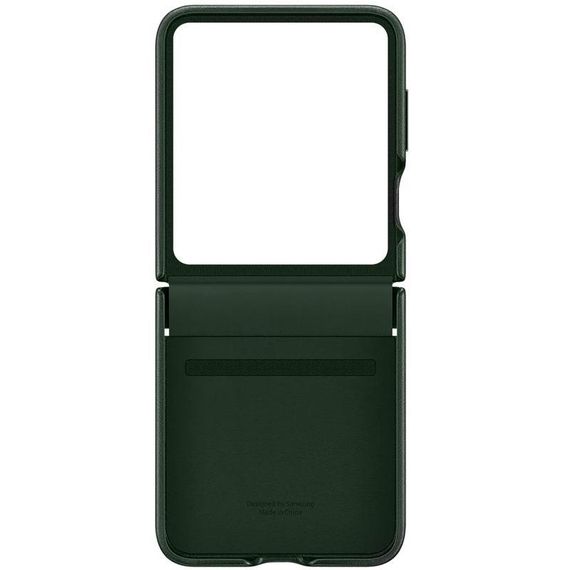 Шкіряний чохол Leather Case (AAA) для Samsung Galaxy Z Flip5 Blue Green | Зображення 1