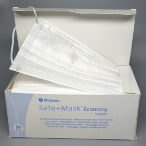 Одноразові маски Medicom білі тришарові (50шт)