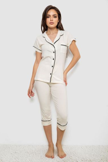 Пижама женская  -уценка, цвет молочный, 243R19002-U-3