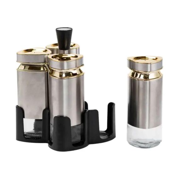 Набор для специй 4 емкости по 120 мл на подставке HP1324 | Зображення 3