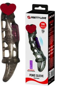 Насадка-презерватив з вібрацією PRETTY LOVE - Harrison Penis sleeve, BI-026209-1 Sex Aura