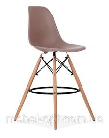 Стул барный Eames bar DSW кофейный сверхпрочный пластик ABS, дизайн Charles & Ray Eames