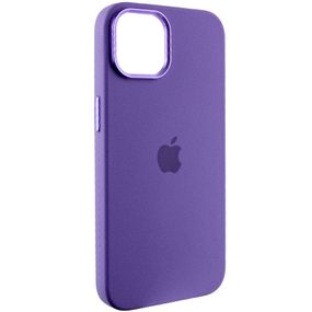 Чохол Silicone Case Metal Buttons (AA) для Apple iPhone 12 Pro Max (6.7") Силікон, Фіолетовий/Iris