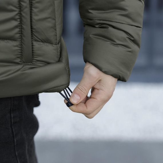 Зимова куртка утеплювач синтепух 300 г/м² від -5°C до -20°C олива | Зображення 6