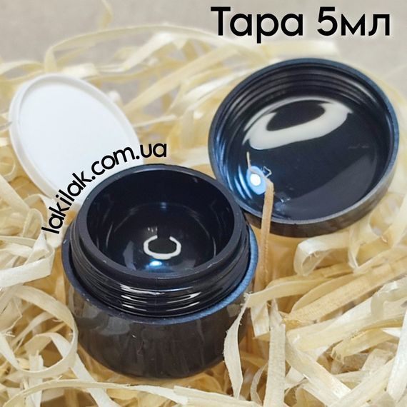 Тара черная баночка для геля 5мл пластик (с заглушкой) | Зображення 1