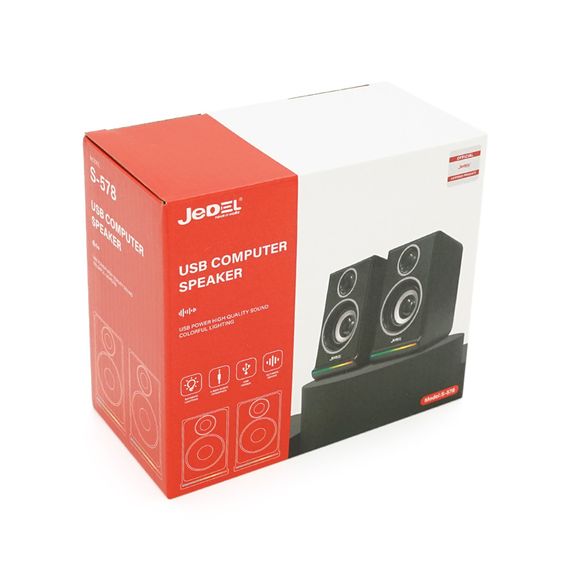 Колонки 2.0 JEDEL S-578 USB+3.5mm, 4" 2x3W, 90Hz-20KHz | Зображення 1