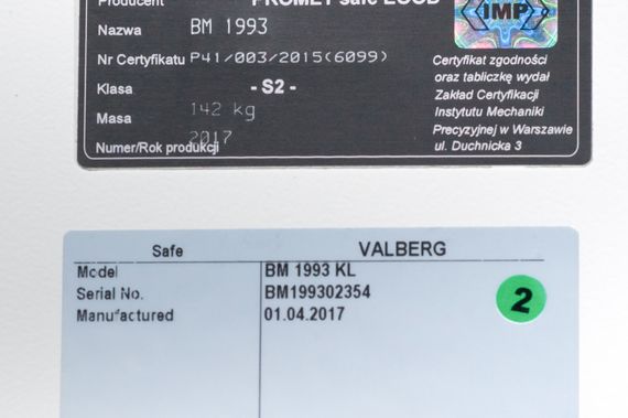 Шкаф огнестойкий VALBERG BM-1993 | Зображення 4