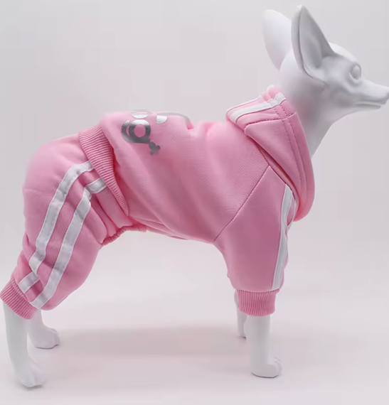 Спортивний костюм для собак Adidog рожевий