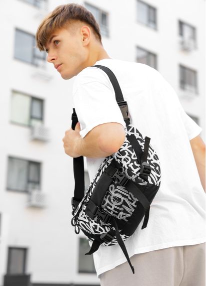Большая мужская сумка бананка Sambag DynamicDart принт "Graphity" 38 × 21 × 7 см (80411715m) | Зображення 1