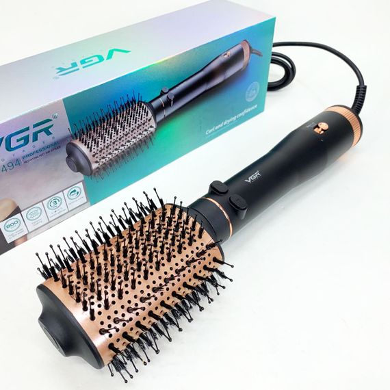 Профессиональный фен для объема VGR V-494 800 Вт, Фен-щетка для женщин с насадками, Фен-щетки стайлеры WJ-27 | Зображення 5