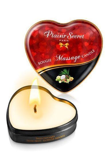 Массажная свеча-сердечко Plaisirs Secrets Exotic Fruits (35 мл) Sex Aura