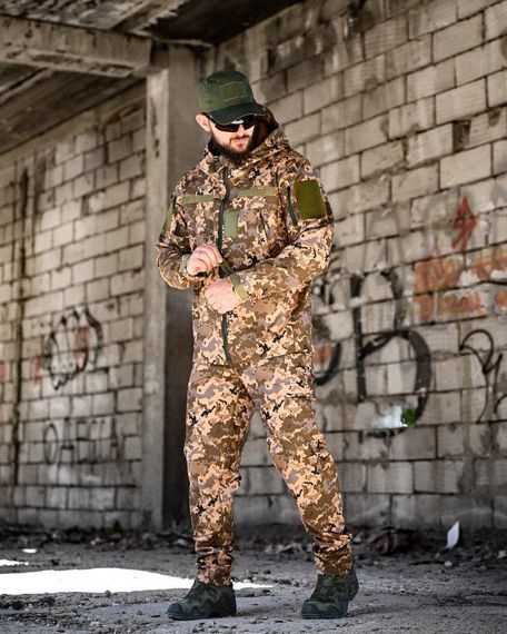 Демісезонний тактичний костюм софтшел SATELIT піксель НП4883 | Зображення 1
