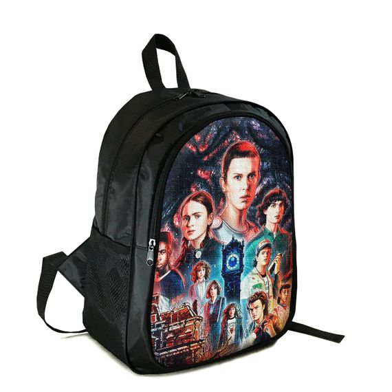 Рюкзак підлітковий/шкільний 38×28 см з принтом Дуже дивні справи / Stranger Things на два відділення для хлопчика, дівчин (4406)