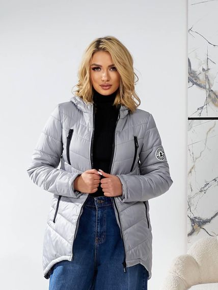 Елегантна жіноча парка, арт. 300, світло сірий | Зображення 9