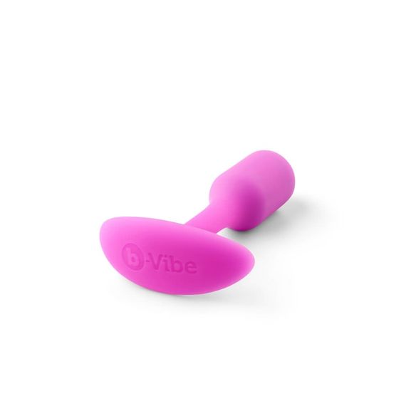 Анальна пробка із зміщеним центром ваги, S, B-vibe Snug Plug 1 рожева, 8.6 х 2.2 см | Зображення 4