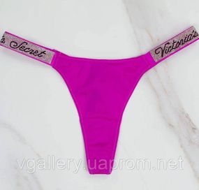 Жіночі стрінги Victoria's Secret зі стразами, трусики Вікторія Сікрет стрінги