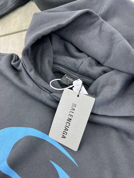 Худі чорне Balenciaga Loop Sports Icon sg291 | Зображення 6