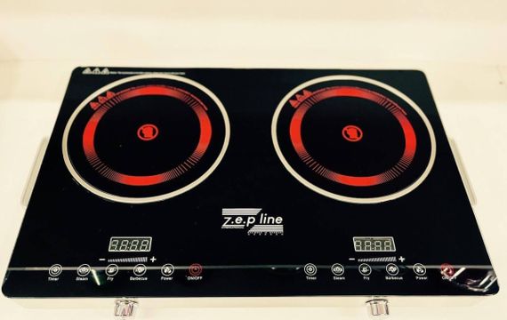 Плита двоконфоркова інфрачервона настільна електрична Zepline ZP-062 4400 Вт чорна | Зображення 2
