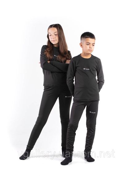 Підліткова термобілизна чорна COLUMВIA на флісі унісекс, коламбія преміум якість