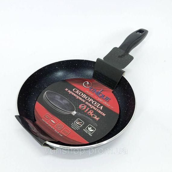 Алюмінієва сковорода з антипригарним покриттям, Зручна сковорода для дому глибока для дому VE-13 | Зображення 7