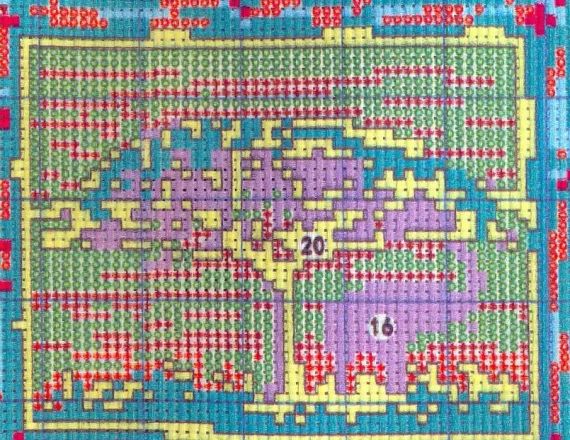 Набор для вышивания по нанесённой на канву схеме "African elephant". AIDA 14CT printed 45*44 см | Зображення 5