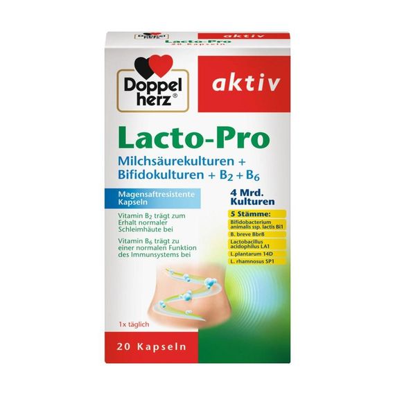 Пробіотик для шлунковокишкового тракту Doppelherz Lacto-Pro Доппельгерц лакто - та біфідо бактерії