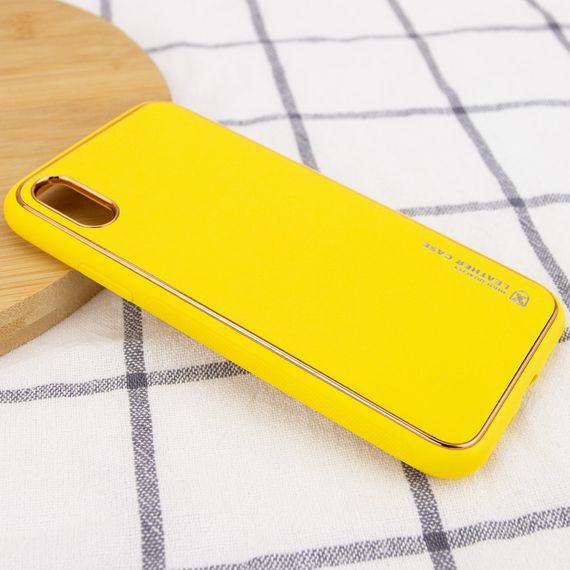 Кожаный чехол Xshield для Apple iPhone XR (6.1") Желтый / Yellow | Зображення 1