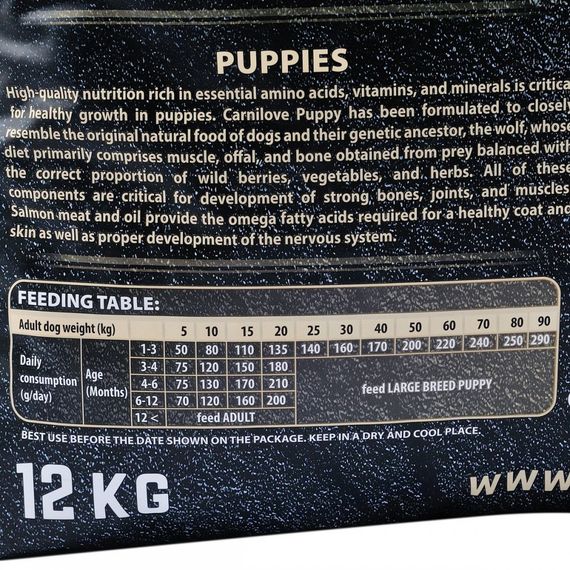 Корм сухий Carnilove Puppy Salmon and Turkey для цуценят усіх порід з лососем та індичкою 12 кг | Зображення 4