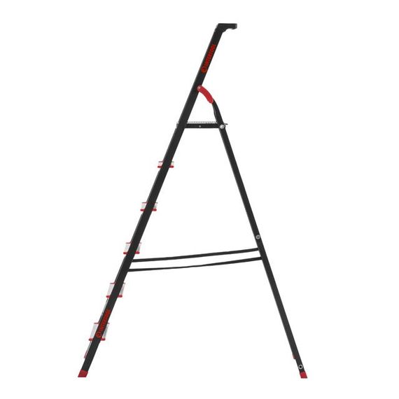 Драбина 6 сходинок, лоток для інвентарю, сталевий профіль, висота верхньої сход. 1,28 м INTERTOOL LT-0056 | Зображення 3