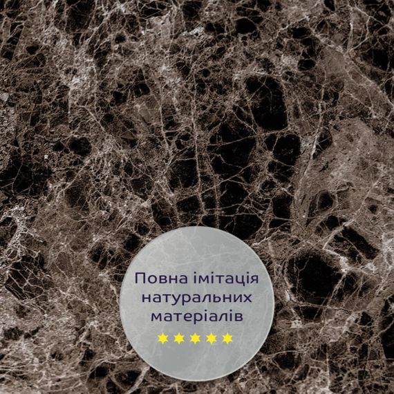 Декоративная ПВХ плита 600х600х3мм Сірий темно-сірий мармур (S) SW-00001628 | Зображення 4