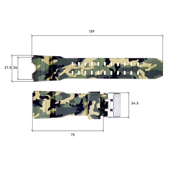 Ремінець для годинника Skmei 1155/1155BCMGR Camo Green | Зображення 2